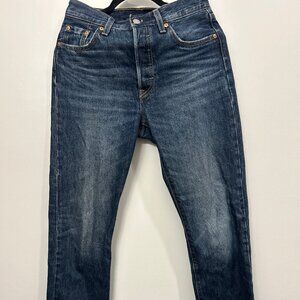 Levi’s 501 Original Fit Button Fly Jeans Blue Denim Straight Leg – Gently Used
